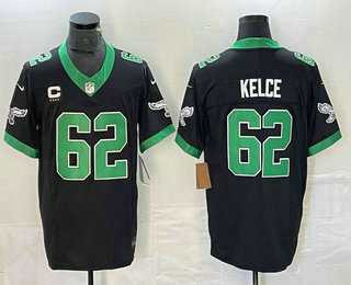 Men's Philadelphia Eagles #62 Jason Kelce Black C Patch 2023 FUSE Vapor Limited Throwback Stitched Jersey,We sell and wholesale Men's Philadelphia Eagles #62 Jason Kelce Black C Patch 2023 FUSE Vapor Limited Throwback Stitched Jersey on line form chian!